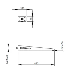 Disegno tecnico del prodotto ALO450