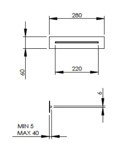 Technical drawing of product CCL220