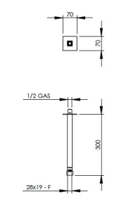 Technical drawing of product CLI300
