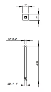 Technical drawing of product CLI400