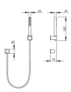 Technical drawing of product CUB-CUA152