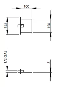 Disegno tecnico del prodotto CVO120