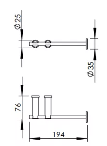 Technical drawing of product EDG780