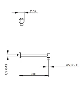 Technical drawing of product EFF300