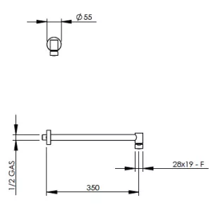 Disegno tecnico del prodotto EFF350