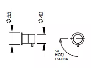 Technical drawing of product EGO006
