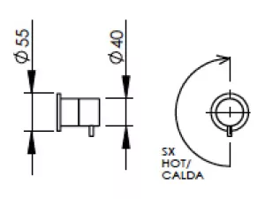 Technical drawing of product EGO008