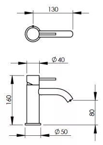 Technical drawing of product EGO070