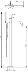 Disegno tecnico del prodotto EGO095