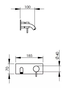 Technical drawing of product EGO104