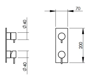 Technical drawing of product EGO114