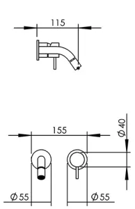 Technical drawing of product EGO115