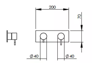 Technical drawing of product EGO124