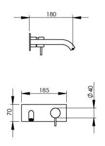 Technical drawing of product EGO184