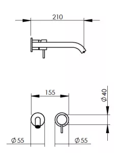 Technical drawing of product EGO210