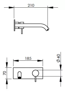 Technical drawing of product EGO214