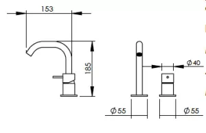 Technical drawing of product EGO218