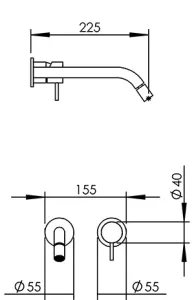 Technical drawing of product EGO225