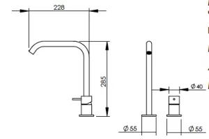Technical drawing of product EGO228