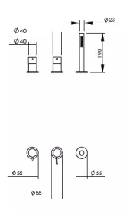 Disegno tecnico del prodotto EGO380
