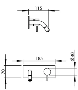 Technical drawing of product EGO411