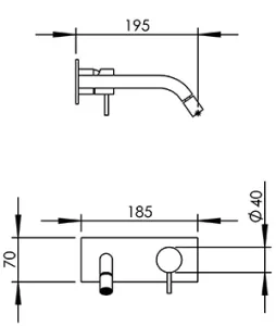 Technical drawing of product EGO419