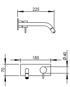 Technical drawing of product EGO422