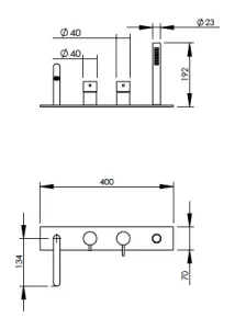 Technical drawing of product EGO484