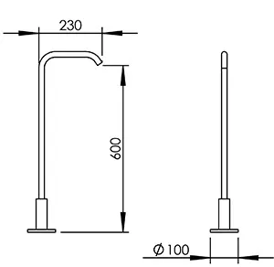 Technical drawing of product EGO600
