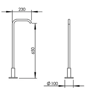 Technical drawing of product EGO650