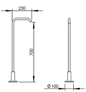 Technical drawing of product EGO700
