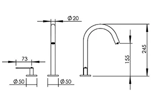 Disegno tecnico del prodotto ELL242