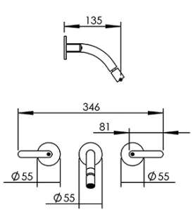 Technical drawing of product ELL255