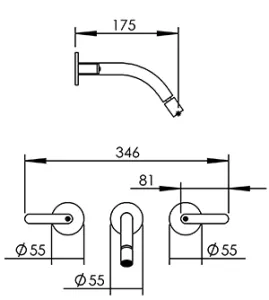 Technical drawing of product ELL265