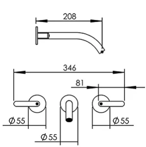 Disegno tecnico del prodotto ELL270