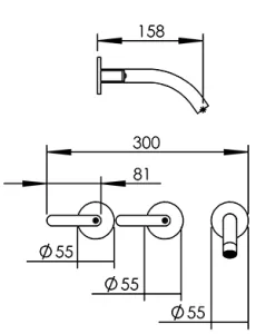 Disegno tecnico del prodotto ELL284