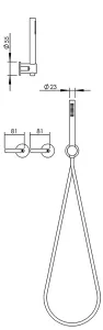 Technical drawing of product ELL300-305