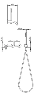 Technical drawing of product ELL410-415