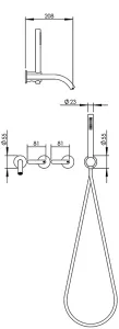 Disegno tecnico del prodotto ELL420-425