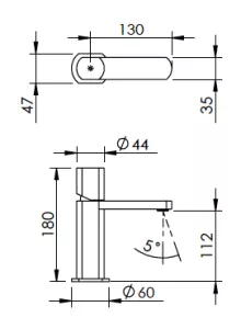 Disegno tecnico del prodotto ELV070