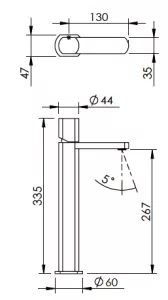Disegno tecnico del prodotto ELV075