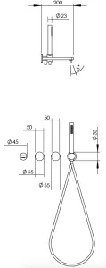 Technical drawing of product ELV420-430