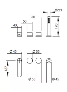 Technical drawing of product ELV480