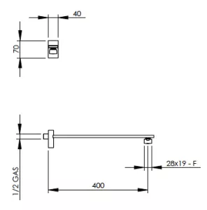 Technical drawing of product ERR400