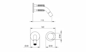 Technical drawing of product ESO115