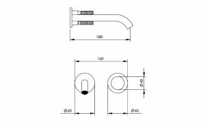 Disegno tecnico del prodotto ESO180