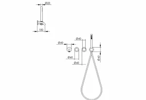 Technical drawing of product ESO410