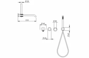 Technical drawing of product ESO450