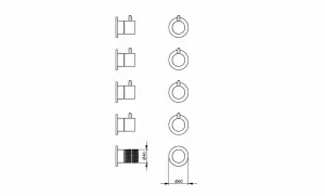 Technical drawing of product ESP014