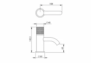 Technical drawing of product ESP060